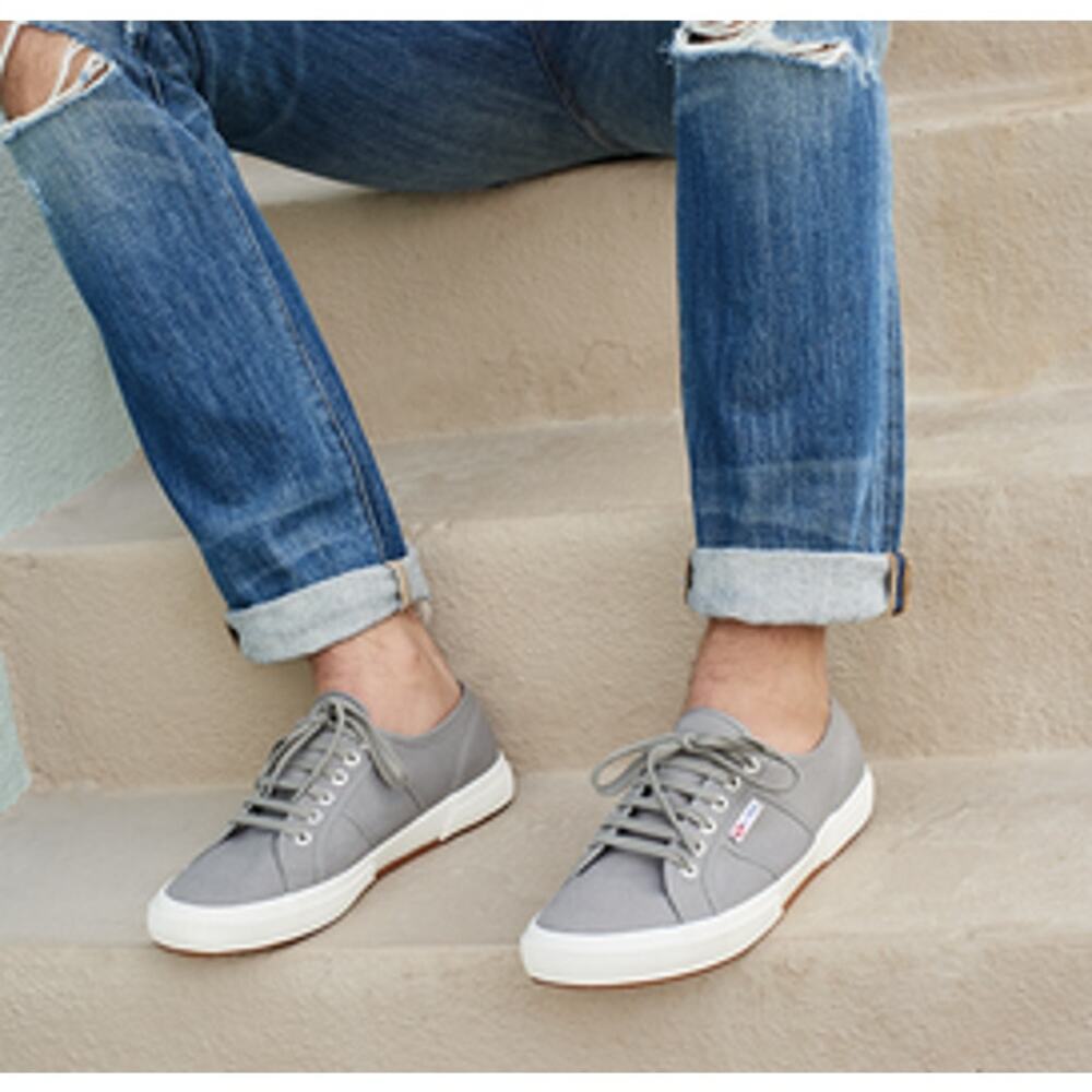 Superga Cotu Classic Gray Lace Up Sneakers Size 8.5 - Picture 8 of 8
